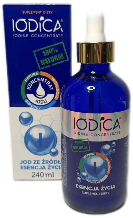 IODICA - naturalny koncentrat jodu 240 ml - praca tarczycy T3 i T4